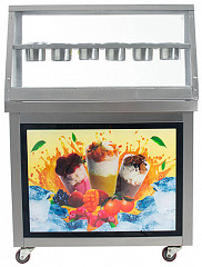 Фризер для жареного мороженого Foodatlas KCB-1Y (контейнеры, световой короб, стол для топпингов) в Москве , фото