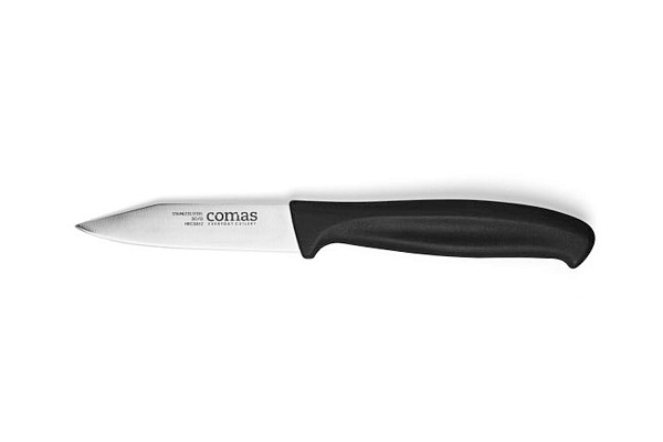 Нож для чистки овощей Comas 8 см, L 19,5 см, нерж. сталь / полипропилен, цвет ручки черный, Puntillas (11586) фото