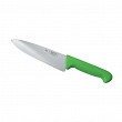 Шеф-нож  PRO-Line 25 см, зеленая пластиковая ручка