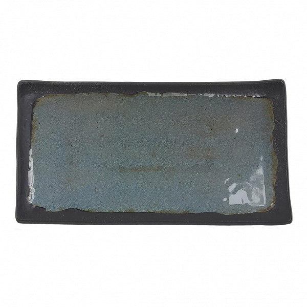 Блюдо прямоугольное P.L. Proff Cuisine 32*17,6*2 см Turquoise black пластик меламин фото