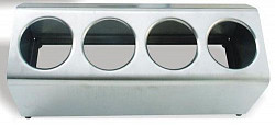 Диспенсер для емкостей для столовых приборов Maco 4 отв., одна линия, нерж.сталь FCH41 фото