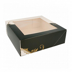Коробка для торта Garcia de Pou с окном 23*23*7,5 см, белая, картон в Москве , фото