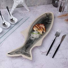 Блюдо овальное P.L. Proff Cuisine 47*15 см h3,5 см Рыба Gray Fish Frutti di Mare (81222022) в Москве , фото