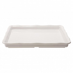 Блюдо прямоугольное с бортом P.L. Proff Cuisine 35*30*4,5 см White пластик меламин в Москве , фото