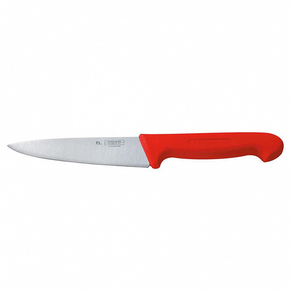Нож поварской P.L. Proff Cuisine PRO-Line 16 см, красная пластиковая ручка (99005023) фото