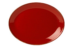 Блюдо овальное Porland 36х27 см фарфор цвет красный Seasons (112136) в Москве , фото