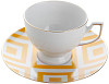 Чайная пара  (чашка с ручкой, блюдце) Porland MOROCCO DS.4 170 мл желтый (228218) фото