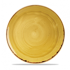 Тарелка мелкая круглая Churchill Stonecast Mustard Seed Yellow SMSSEV111 28,8см, без борта фото