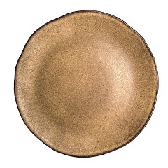 Тарелка мелкая безбортовая Style Point Stone 31,5 см, цвет коричневый, Q Authentic (QU63336) в Москве , фото