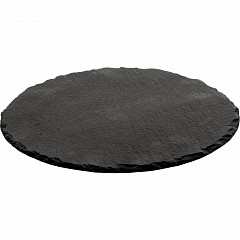 Блюдо для подачи P.L. Proff Cuisine 30*0,5 см круглое черное сланец фото