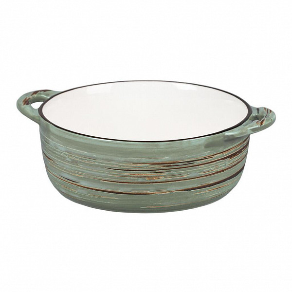 Чашка для супа P.L. Proff Cuisine Texture Light Green Lines 14,5 см, h 5,5 см, 580 мл фото