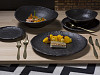 Тарелка глубокая Style Point Oyster 26 см, цвет черный (QR17043) фото