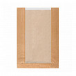 Пакет для хлеба с окном  Feel Green 26+10*38 см, крафт-бумага 36 г/см2, 125 шт/уп