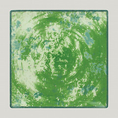 Тарелка квадратная плоская RAK Porcelain Peppery 27*27 см, зеленый цвет в Москве , фото