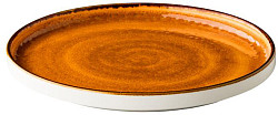 Тарелка с вертикальным бортом, стопируемая Style Point Jersey Orange 25,4 см, цвет оранжевый (QU94060) в Москве , фото