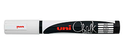 Маркер меловой UNI Mitsubishi Pencil Chalk PWE-5M 1,8-2,5 мм Белый фото