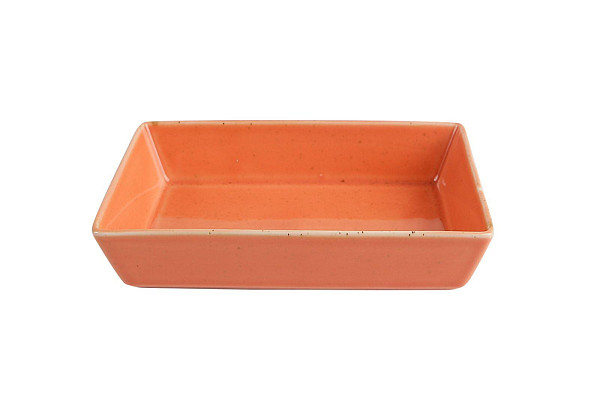 Блюдо прямоугольное Porland 13,7х8,5 см h 3 см фарфор цвет оранжевый Seasons (358913) фото