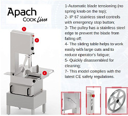 Пила для резки мяса Apach ASW240I 3Ф CE в Москве , фото