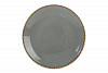 Тарелка безбортовая Porland 24 см фарфор цвет темно-серый Seasons (187624) фото