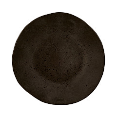 Тарелка мелкая безбортовая Style Point Stone Black 16 см, цвет черный, Q Authentic (QU53338) в Москве , фото