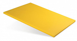 Доска разделочная Luxstahl 350х260х8 желтая пластик в Москве , фото
