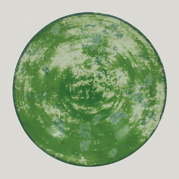 Тарелка круглая глубокая RAK Porcelain Peppery 1,2 л, d 26 см, зеленый цвет фото
