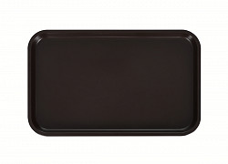Поднос столовый из полистирола Luxstahl 530х330 мм темно-коричневый фото