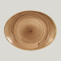 Овальная тарелка RAK Porcelain Twirl Shell 36*27 см фото