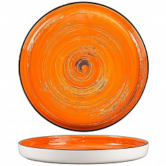 Тарелка с бортом P.L. Proff Cuisine Texture Orange Circular 28 см, h 3,1 см фото