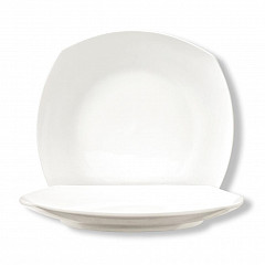 Тарелка квадратная P.L. Proff Cuisine 20*20 см с кругл. краем белая фарфор в Москве , фото