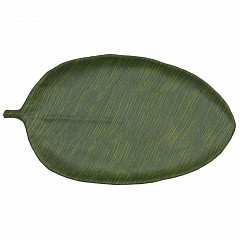 Блюдо овальное Лист P.L. Proff Cuisine 53,5*29*3 см Green Banana Leaf пластик меламин в Москве , фото