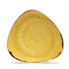 Тарелка мелкая треугольная Churchill Stonecast Mustard Seed Yellow SMSSTR91 22,9см, без борта фото