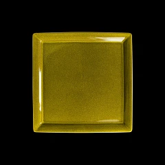 Тарелка квадратная с бортами Corone 10'' 265мм, желтый Cocorita в Москве , фото