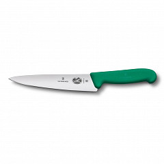 Универсальный нож Victorinox Fibrox 25 см, ручка фиброкс зеленая в Москве , фото