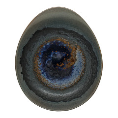 Тарелка глубокая асимметричная Continental Stoneage 27,5х24,5 см, состаренный синий 30PEB232-126 в Москве , фото