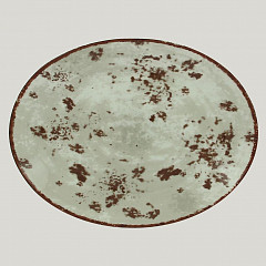 Тарелка овальная плоская RAK Porcelain Peppery 36*27 см, серый цвет в Москве , фото