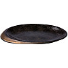Тарелка овальная Style Point Raw Design by Kevala 25,8x18,5 см h 2 см, декор black gold stone (RD18332) фото