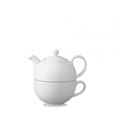 Набор чайный 2 предмета Churchill (чайник 362мл, чашка Cappuccino 340мл) White Holloware WHOCT1 в Москве , фото