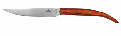 Нож для стейка Luxstahl 235 мм без зубцов коричневая ручка фото