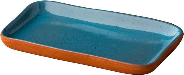 Блюдо прямоугольное Style Point Stoneheart 19 х 11,2 см, цвет коричневый/голубой (SHAZC1703) фото