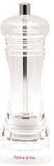 Мельница для соли и перца Bisetti h 16 см, акрил, прозрачная, SPICE & CO 9220 фото