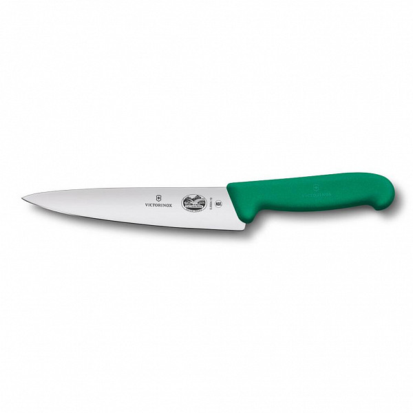 Универсальный нож Victorinox Fibrox 25 см, ручка фиброкс зеленая фото