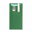Конверт для столовых приборов+салфетка Garcia de Pou 22,5*11,2 см, зеленый, рифленый, 100 шт