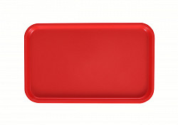 Поднос столовый из полистирола Luxstahl 530х330 мм красный фото