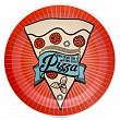 Тарелка для пиццы 26см  цвет красный J02B-6801