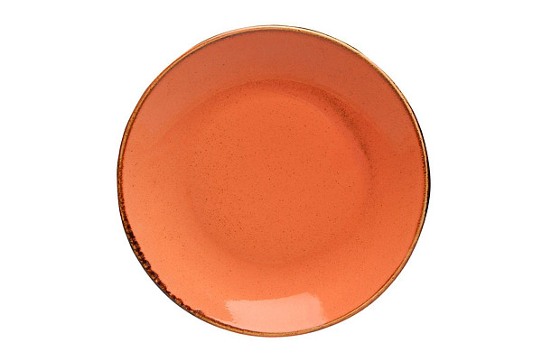 Тарелка безбортовая Porland 18 см фарфор цвет оранжевый Seasons (187618) фото