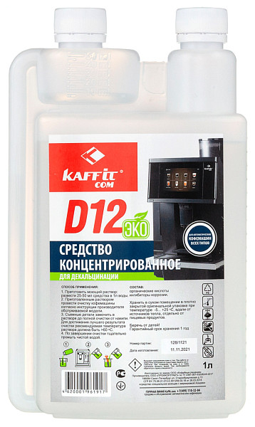 Чистящее средство для декальцинации концентрированное Kaffit KFT-D12 Эко (1000ml) фото