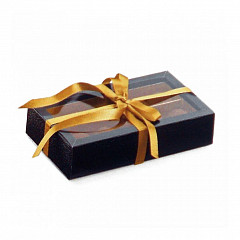 Коробка для шоколада Garcia de Pou с крышкой и разделителями, 14,5*7,5*3,5 см, черная, картон, 50 шт/уп в Москве , фото