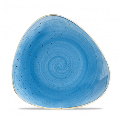 Тарелка мелкая треугольная Churchill Stonecast Cornflower Blue SCFSTR91 22,9см, без борта фото