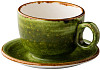 Блюдце универсальное для чайных чашек Style Point Jersey 15 см, цвет зеленый (QU92555) фото